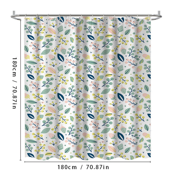 Floral Print Shower Curtain Kalsten
