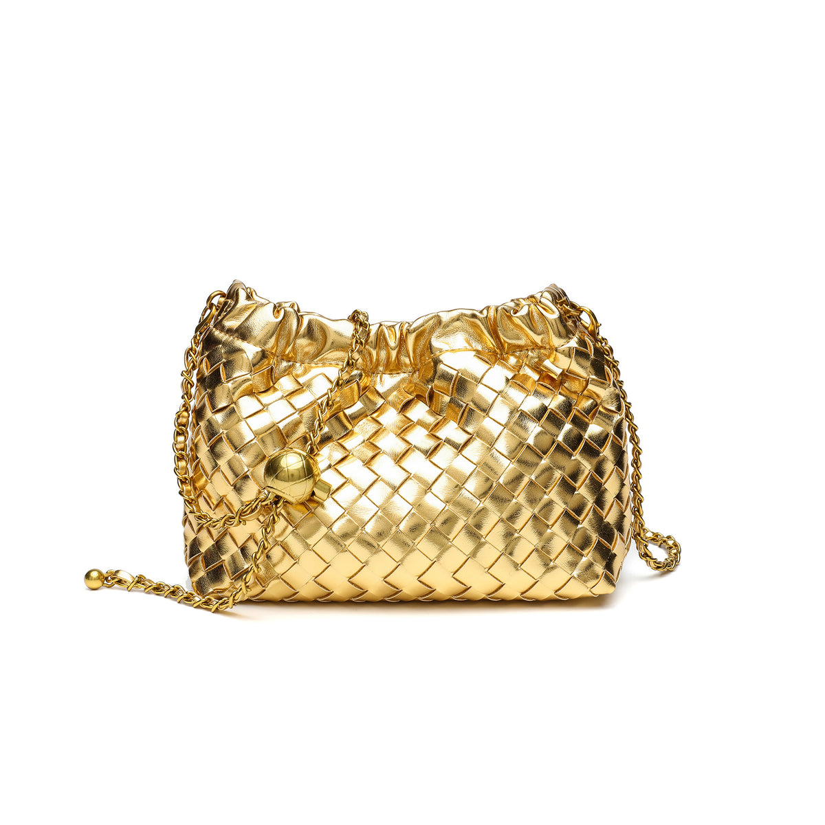 Woven Leather Evening Purse Acalora