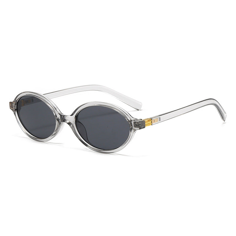Women's fashionable oval glasses with golden accents Kalsten