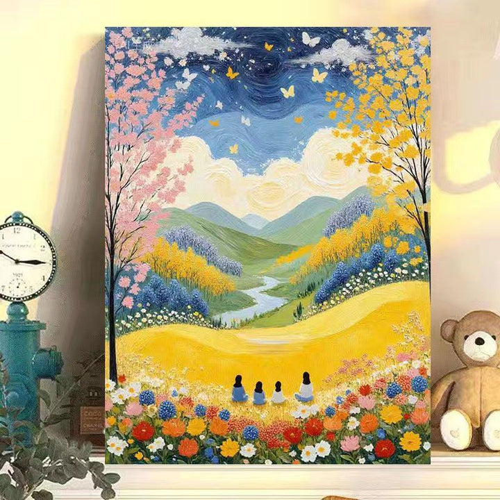 Scenic Autumn Landscape Canvas Art Print Kalsten