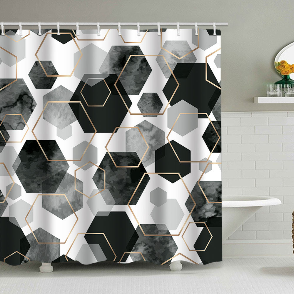 Geometric Motif Shower Curtain Kalsten