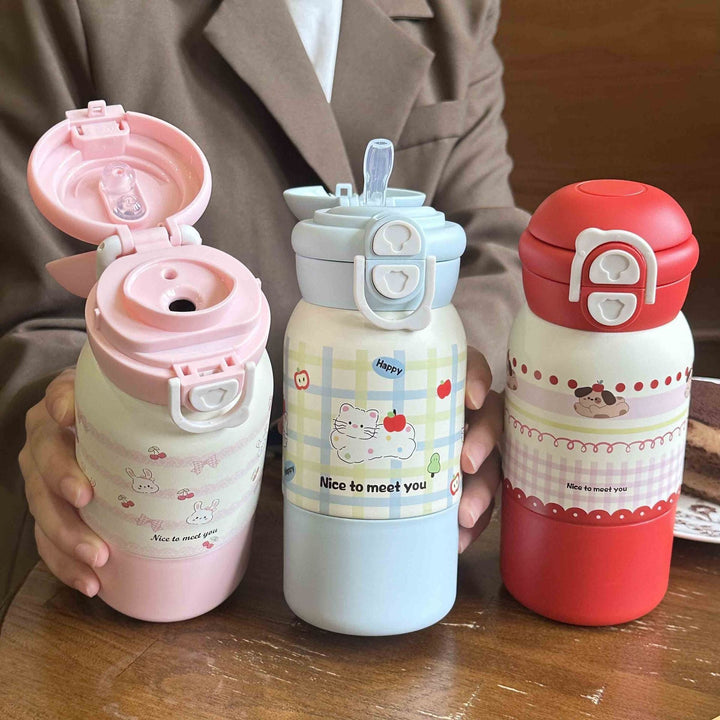 Women's insulated drinking bottle with practical flip lid and cheerful design Kalsten