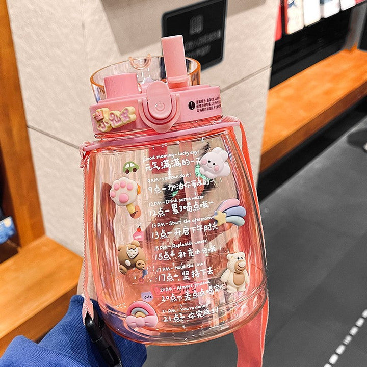 Ladies multifunctional hygiene drinking bottle with carrying strap Kalsten