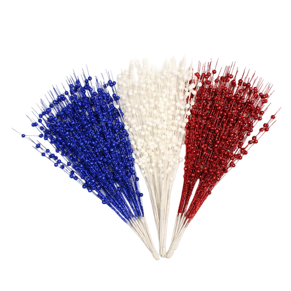 Unisex decorative star branch with berries and flexible wire stem for wreath and table decoration Kalsten