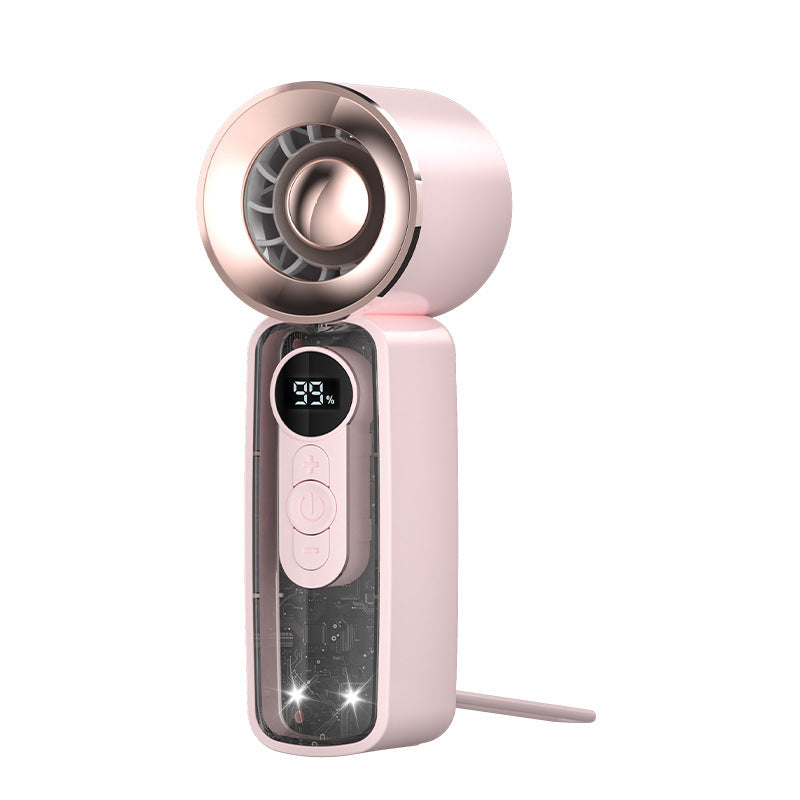 Unisex Portable Mini Dual Fan with LED Display and USB Charging Kalsten