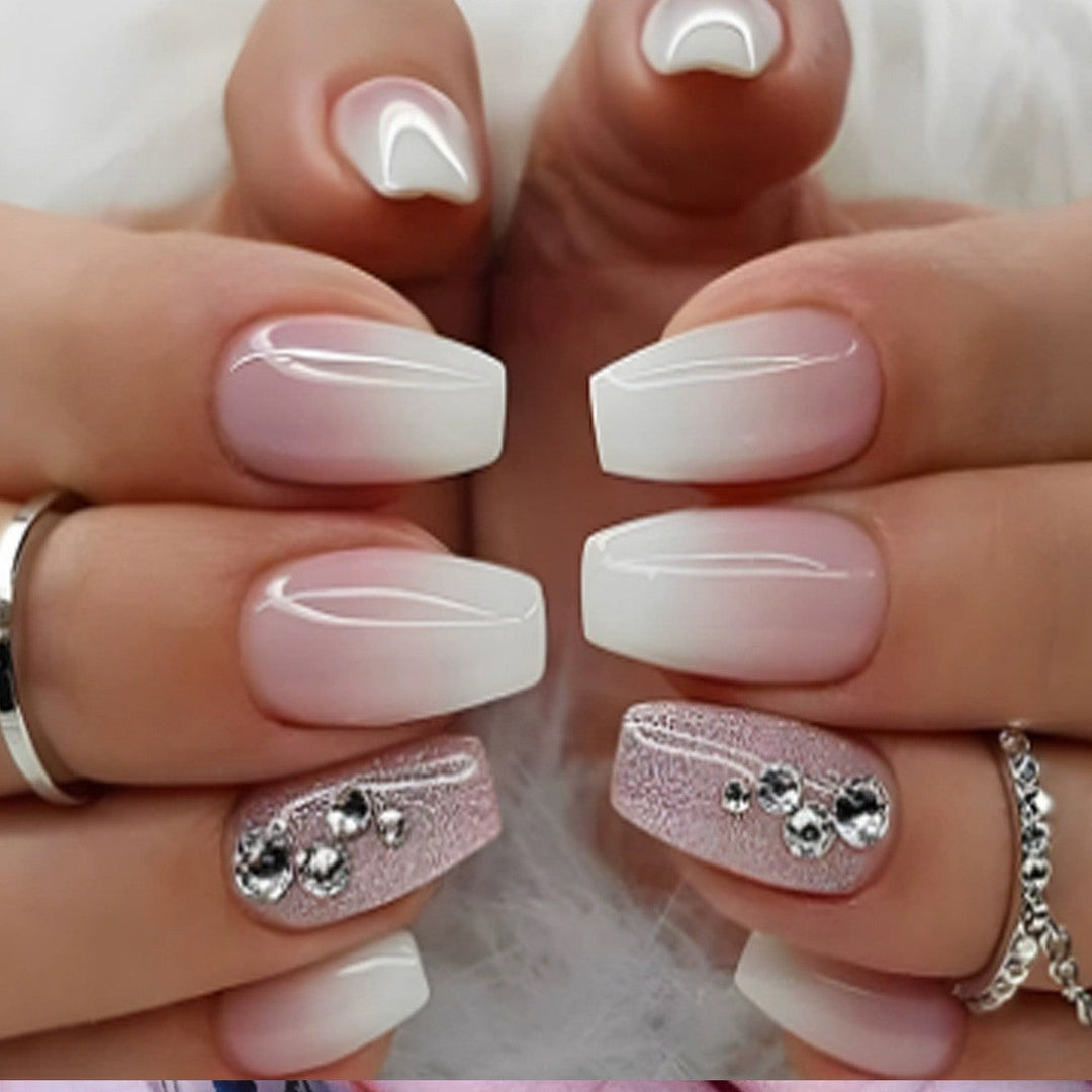 Elegant Floral Bow Press-On Nail Tips Kalsten