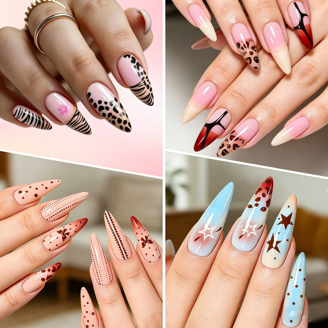Artistic Long Stiletto Press-On Nail Set Kalsten