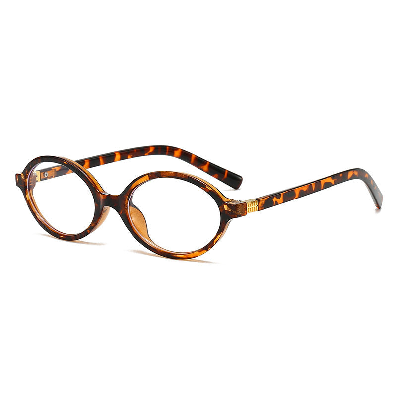Women's fashionable oval glasses with golden accents Kalsten
