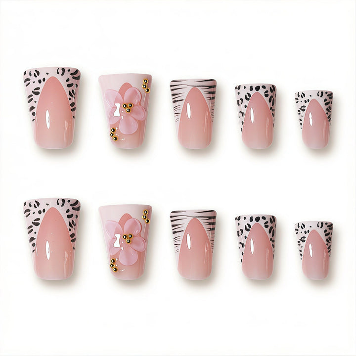 Artistic Floral-Enhanced Press-On Nails Kalsten