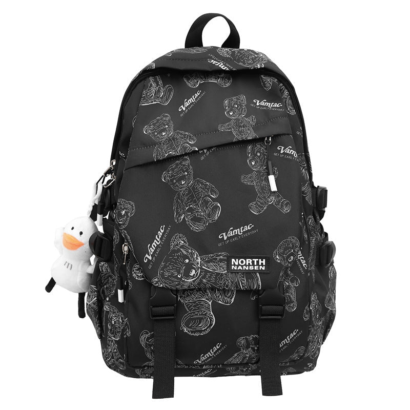 Playful Character Print School Backpack Kalsten