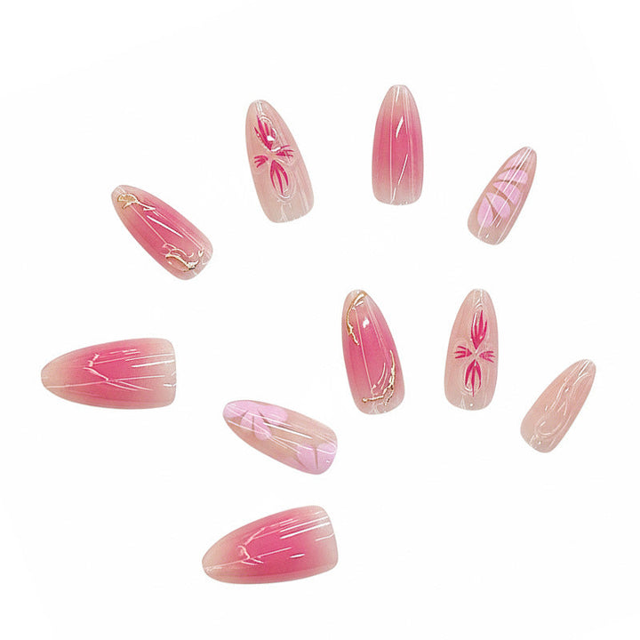 Artistic Floral Ombre Press-On Nail Set Kalsten