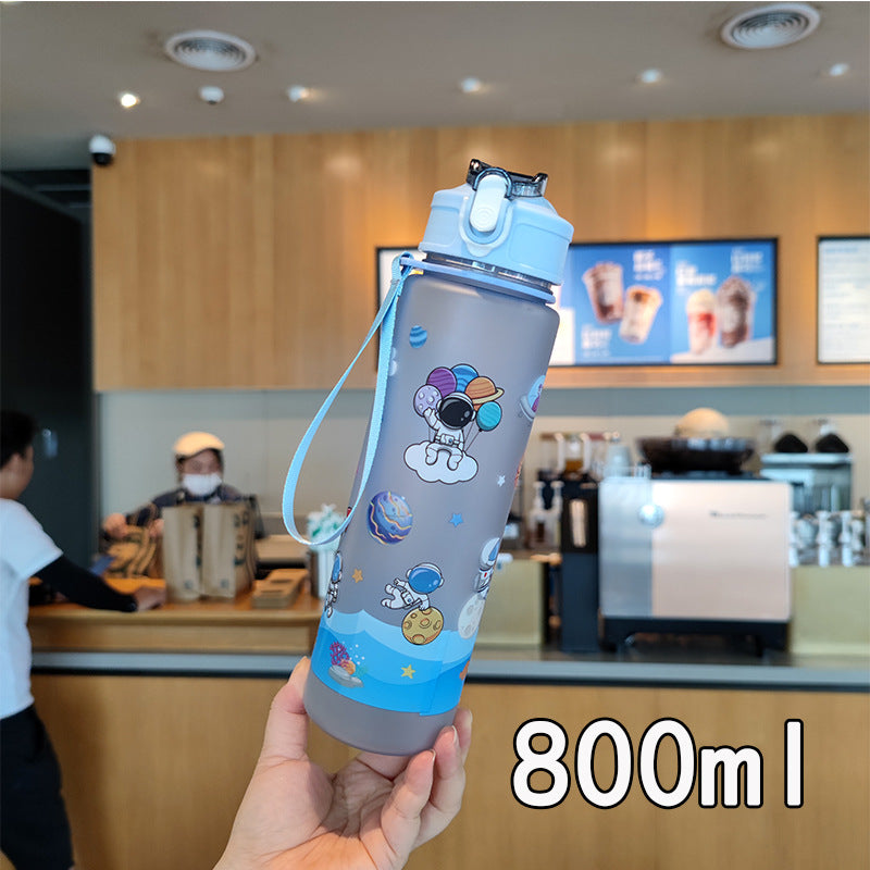 Women's water bottle in space design with practical carrying strap Kalsten