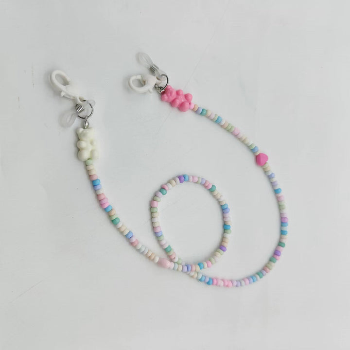 Playful glasses holder chain with colorful beads Kalsten