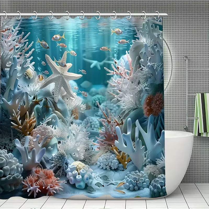 Coastal Scene Shower Curtain Kalsten