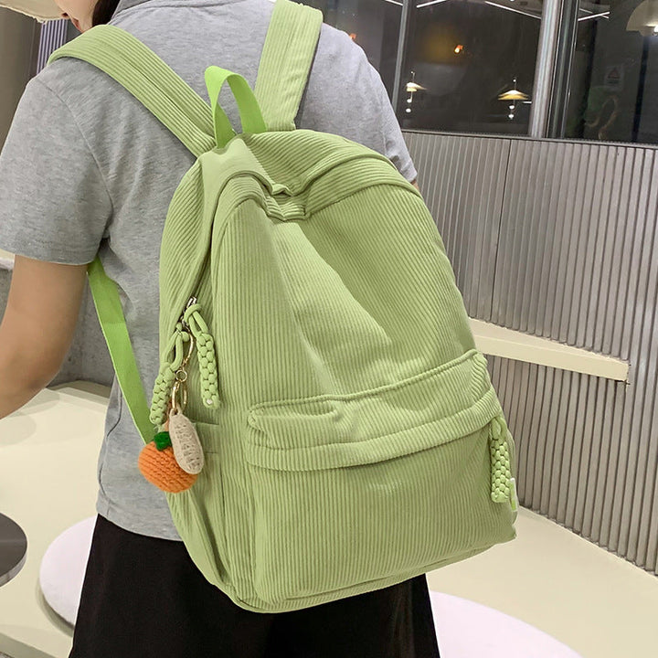 Textured Corduroy Laptop Backpack Kalsten