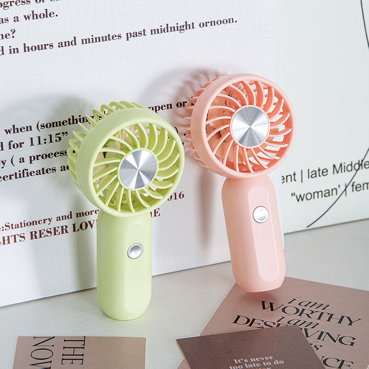 Women Portable Mini Hand Fan with Ergonomic Design and USB Charging Function Kalsten