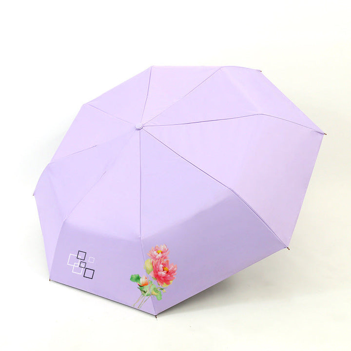 Women’s Folding Umbrella with Elegant Floral Design Kalsten