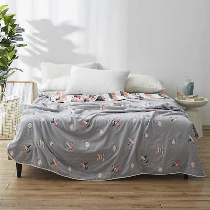 Women Elegant Blanket with Subtle Leaf Pattern Kalsten