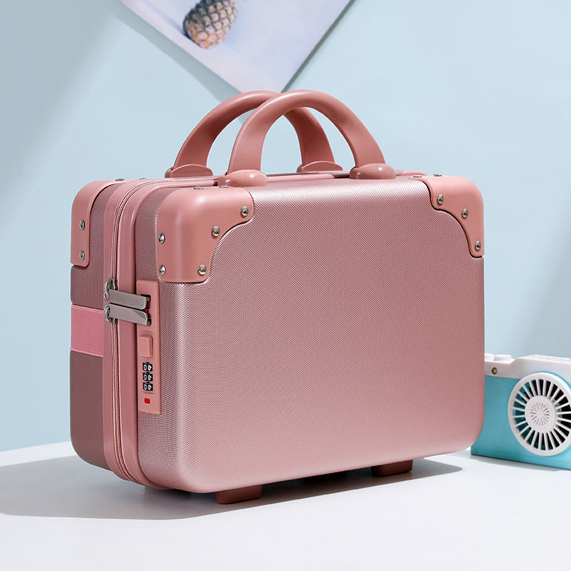 hard-shell vanity carry cosmetic case with reinforced corners and combination lock Kalsten