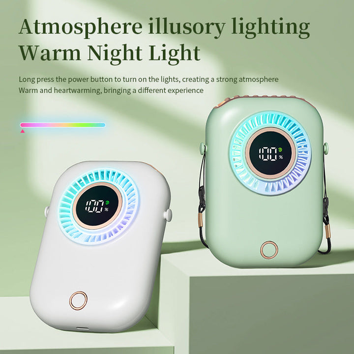 Unisex Portable Digital Rechargeable Hanging Fan Kalsten