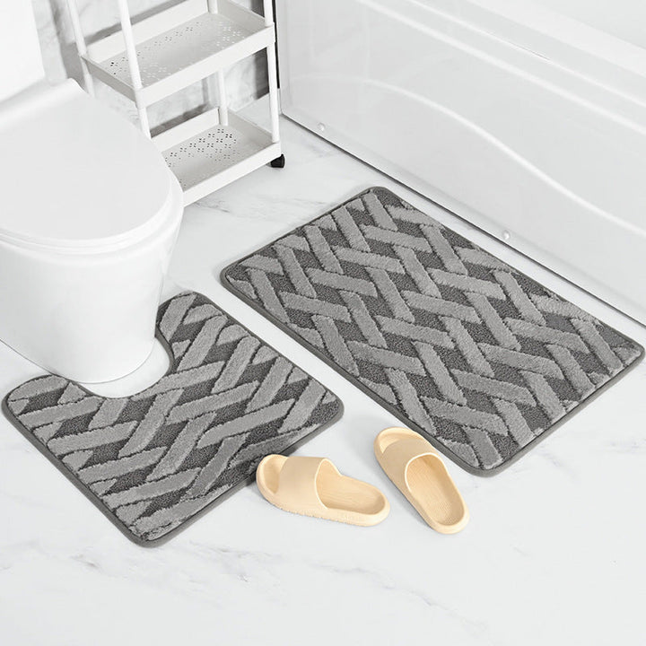 Plush Weave Bath Mat Set