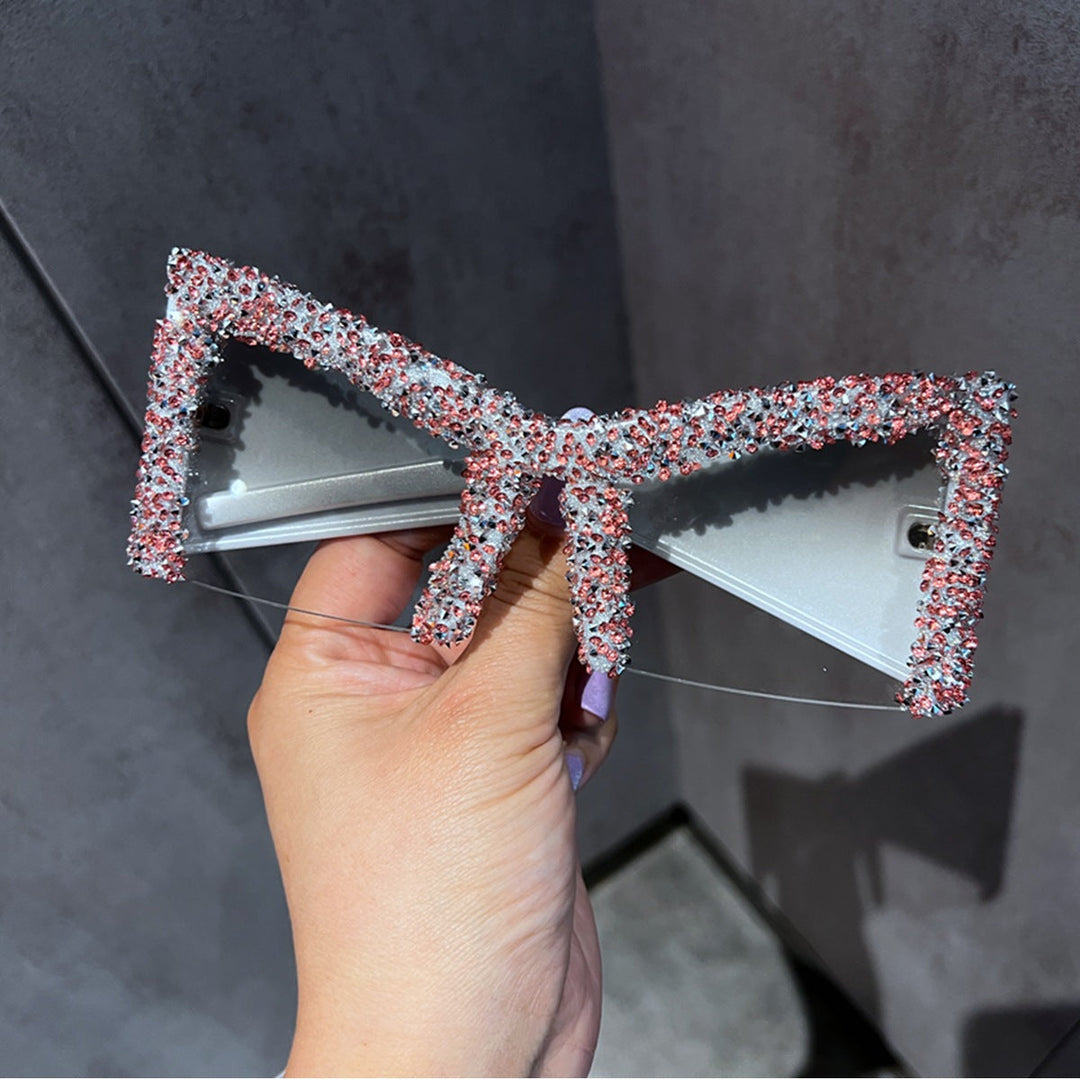Women's Glamorous Oversized Sunglasses with Sparkling Crystal Frame Kalsten