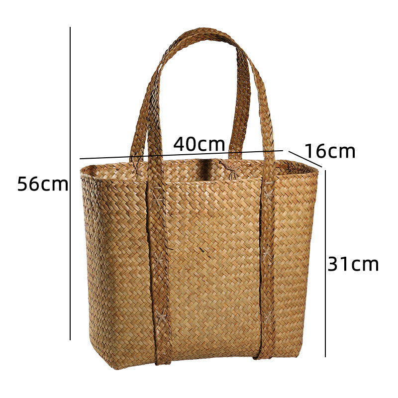 Premium Handwoven Natural Storage Tote Kalsten