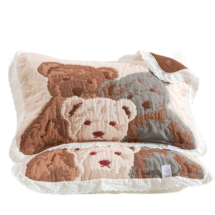Women's pillow with charming elephant motif and delicate lace edge Kalsten