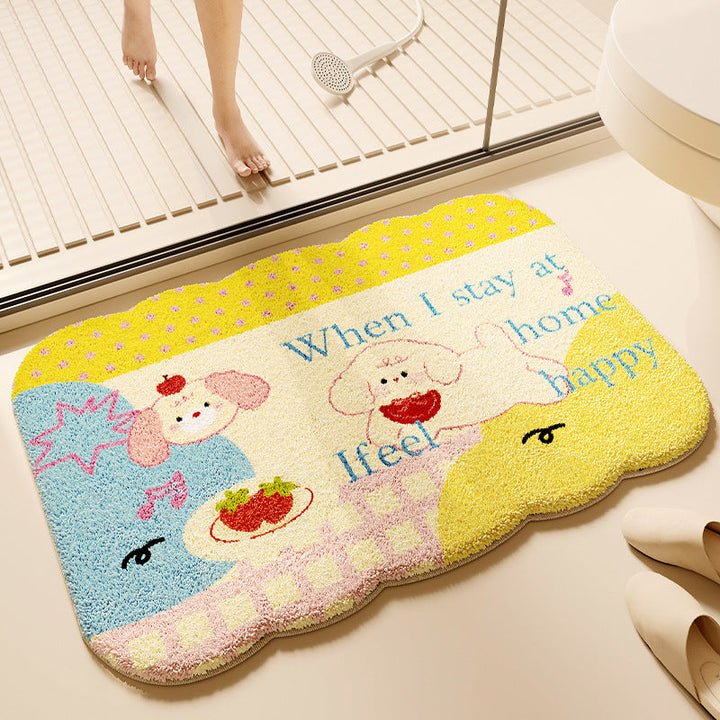 Cartoon Animal-Themed Bath Mat Kalsten