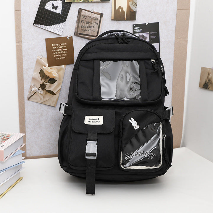 Cute Cartoon-Themed Multi-Pocket School Backpack