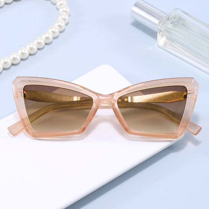 Women's Cat-Eye Sunglasses with Luxurious Transparent Frame Kalsten