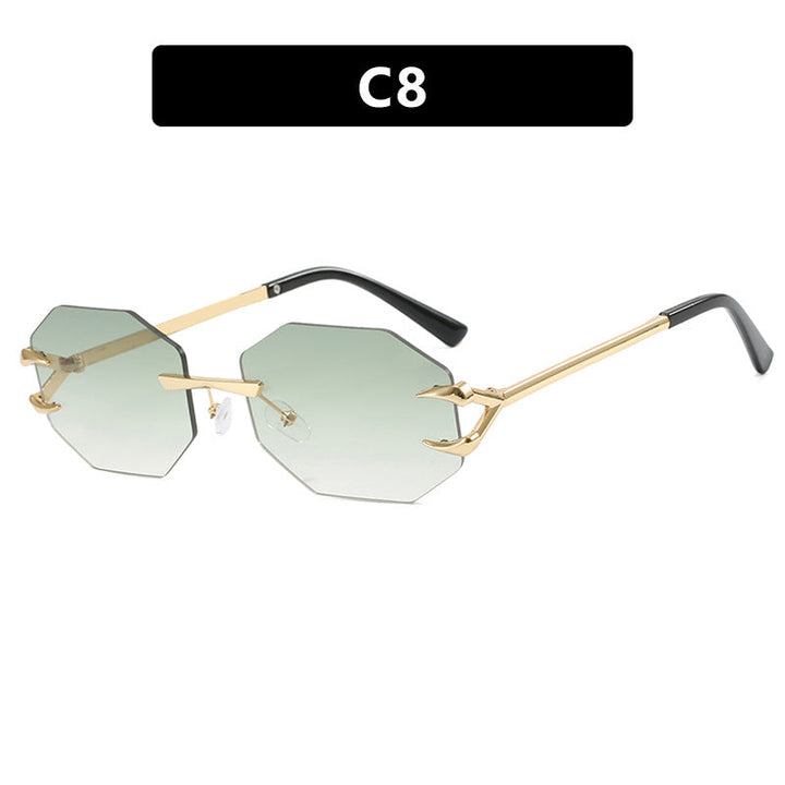 Women's geometric sunglasses with modern metal frame Kalsten