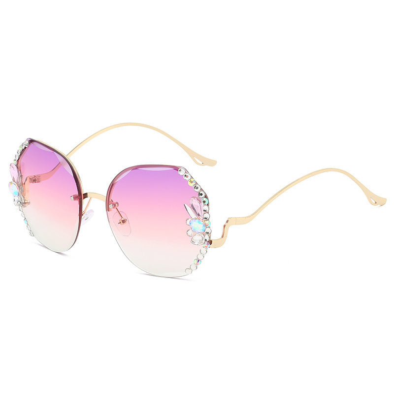 Women's Oversized Sunglasses with Decorative Stones Kalsten