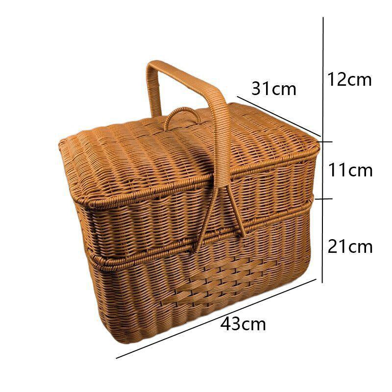 Multi-Layer Woven Picnic Storage Basket Kalsten