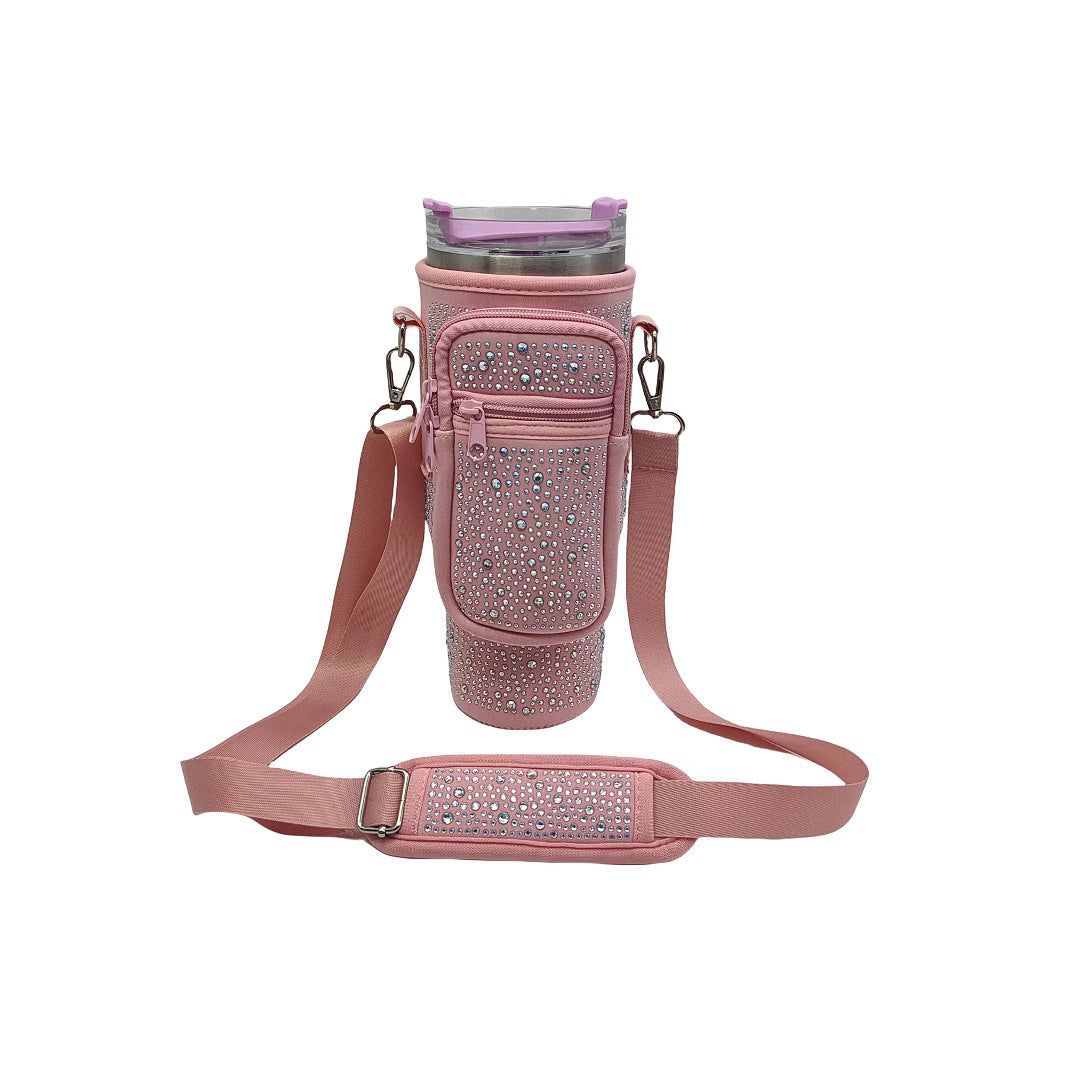 Ladies drinking bottle cover with sparkling rhinestones Kalsten
