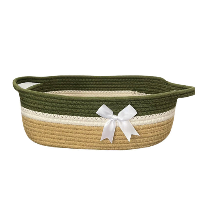 Women's decorative storage basket with bow accent Kalsten