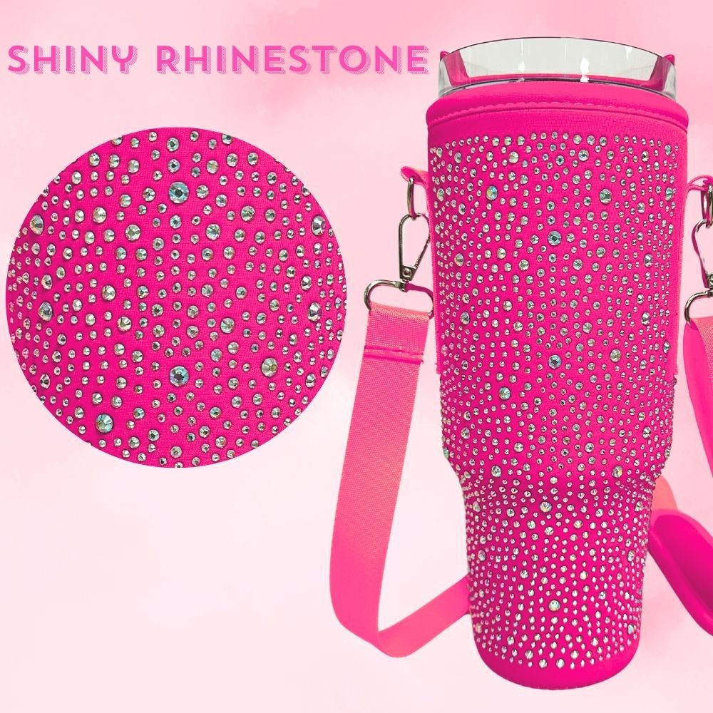 Ladies trendy and sparkling drinking bottle with shoulder bag Kalsten