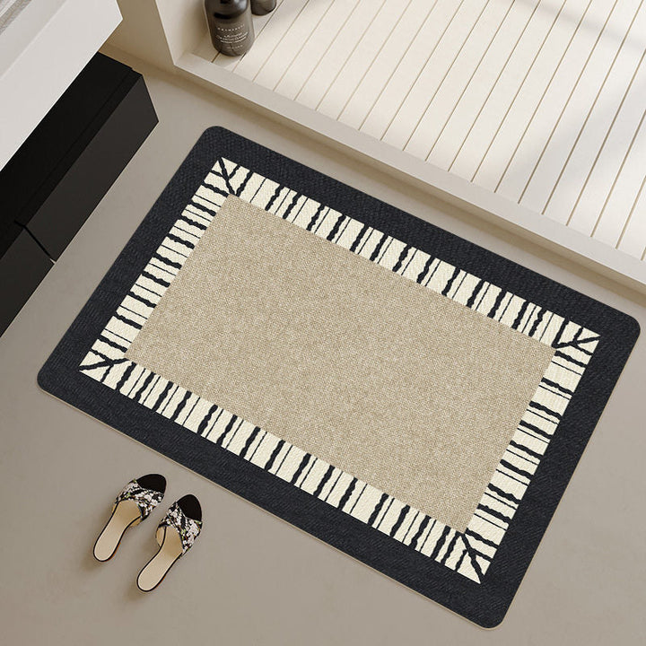 Stylish Geometric Patterned Bath Runner Kalsten