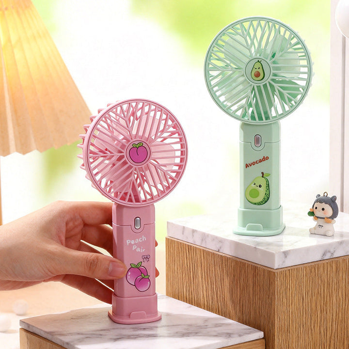 Women's portable USB table fan with built-in battery Kalsten