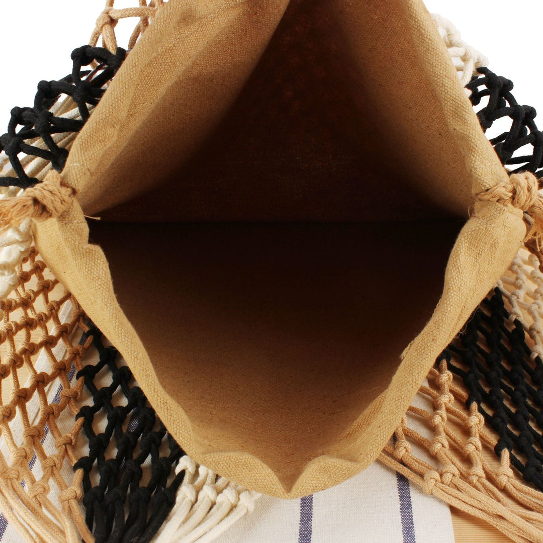 Net shopper with fringe accents Kalsten