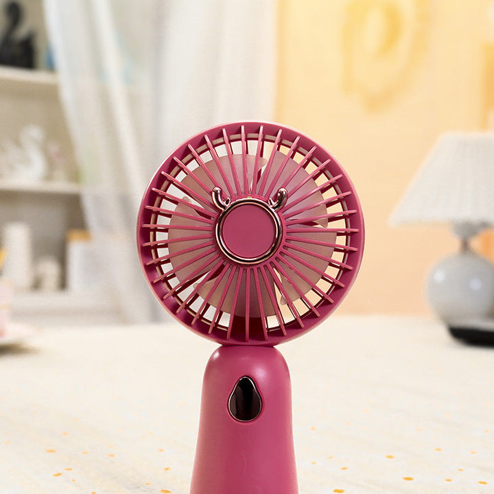 Women Portable Mini Hand Fan with Retractable Handle Kalsten