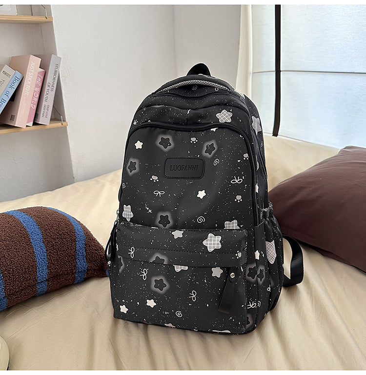 Cute Floral Pattern School Backpack