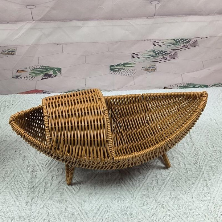 Decorative Woven Boat-Shaped Basket Kalsten