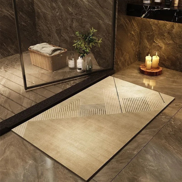 Modern Geometric Bath Mat Kalsten