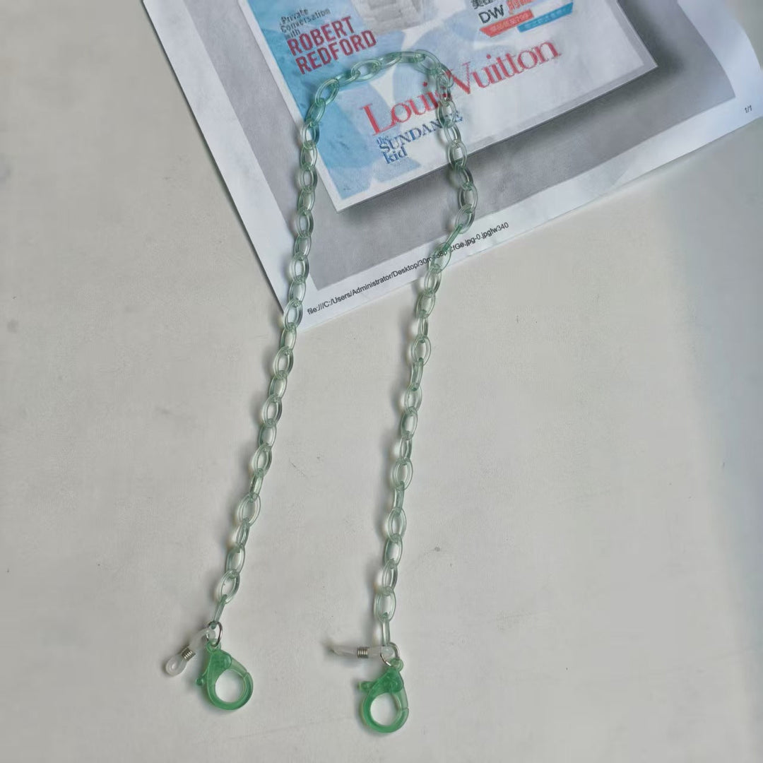 Handmade Glasses Holder Chain Made of Transparent Material Kalsten