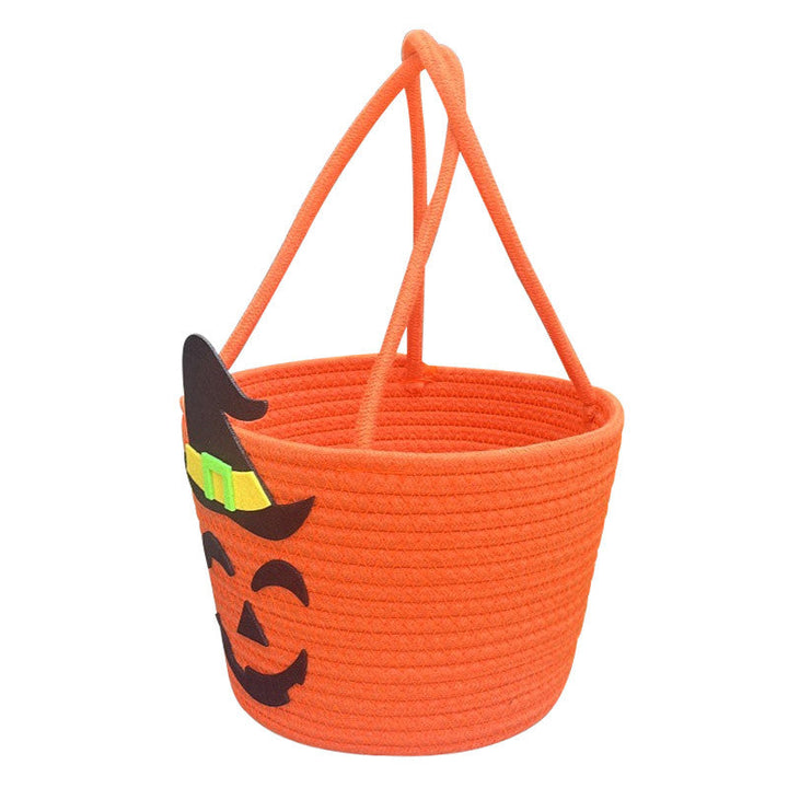 Women Halloween Basket with Wizard Hat Motif Kalsten