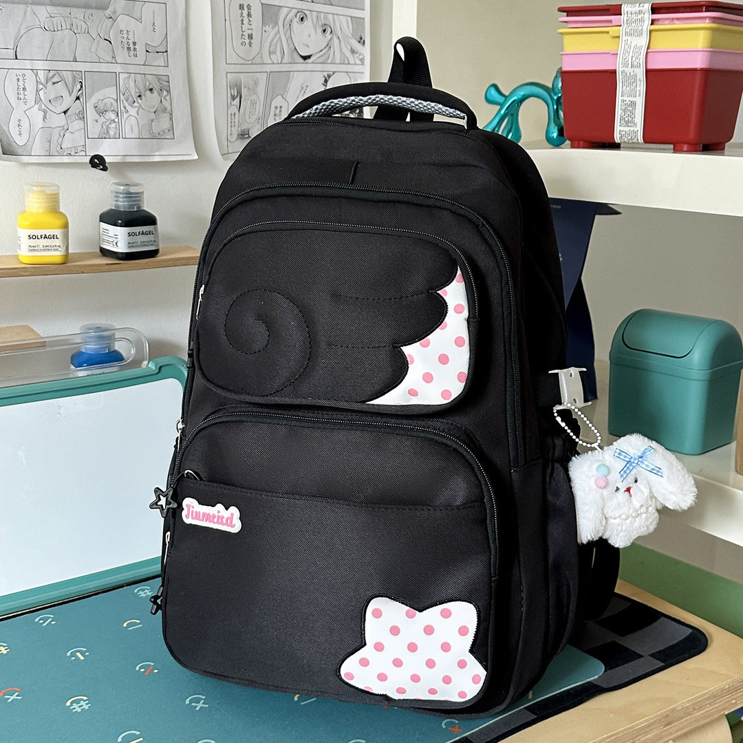 Cute Animal-Themed Multi-Pocket School Backpack