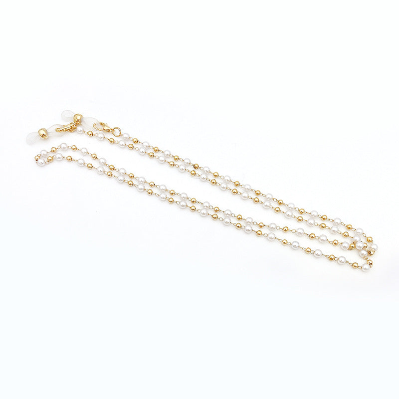 Pearl jewelry chain with golden link chain Kalsten