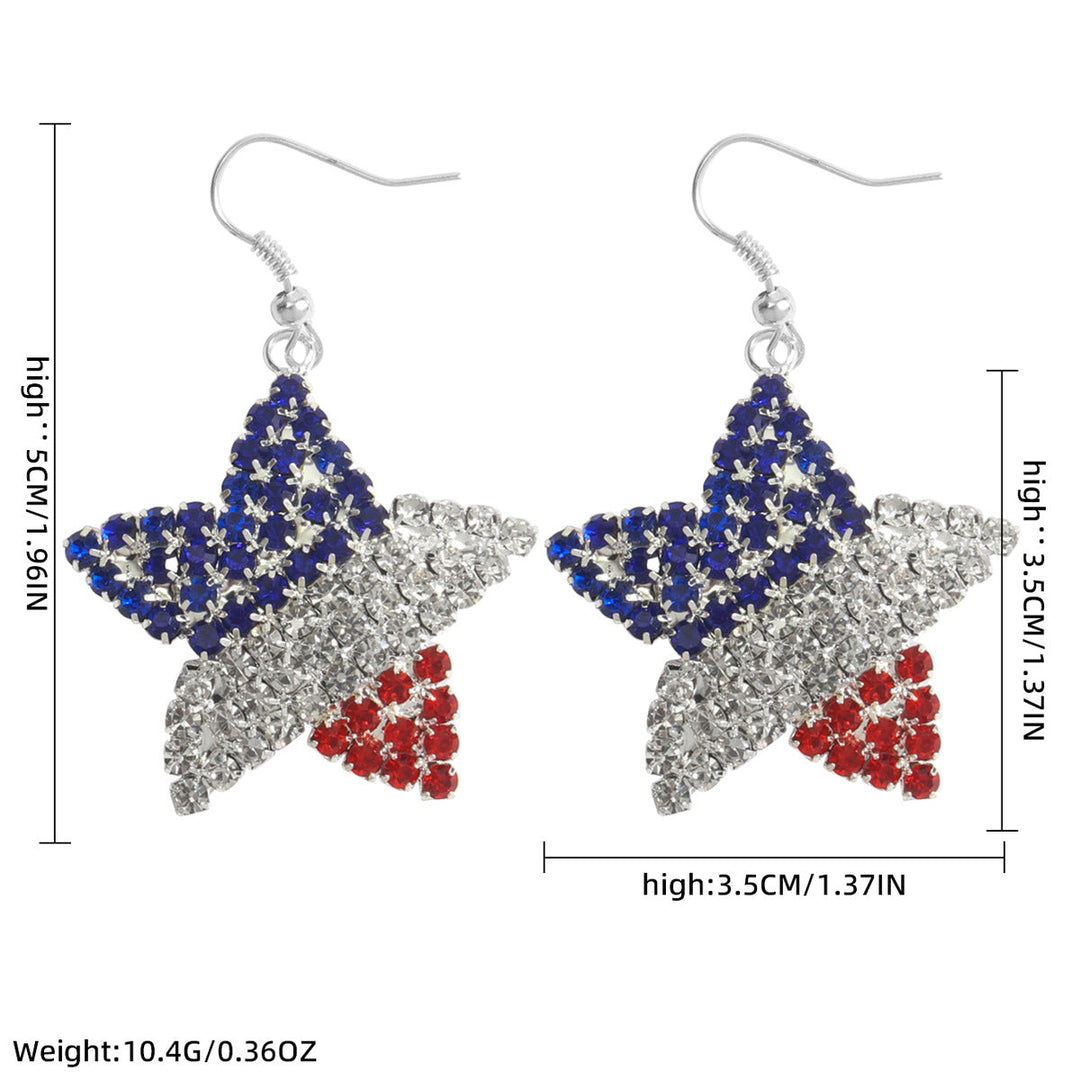 Ladies' sparkling star earrings with crystal accents and hook closure Kalsten