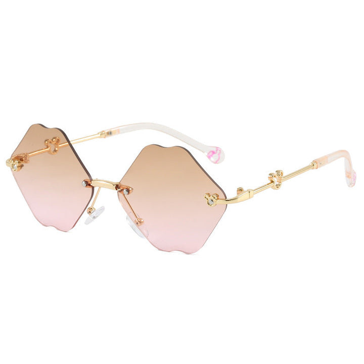 Ladies geometric oversized sunglasses with detailed, luxurious frame Kalsten
